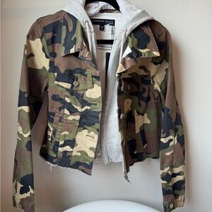 Veronica Beard Camouflage Jacket with Hoodie - NWT